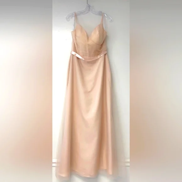 Ashley & Justin Bridesmaid | Dresses | Ashley Justin Bridesmaid Gown Size 4  Blush | Poshmark